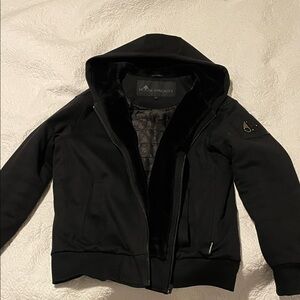 Moose Knuckles Black Bomber Jacket